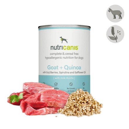 Adult wet dog food: 400g Goat + Quinoa with milk thistle